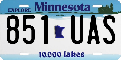 MN license plate 851UAS