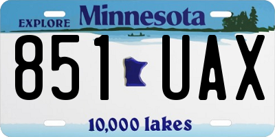 MN license plate 851UAX