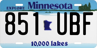 MN license plate 851UBF