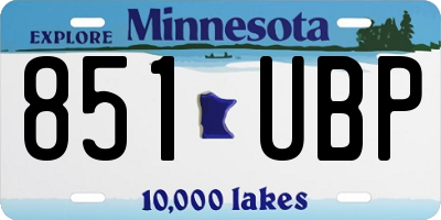MN license plate 851UBP