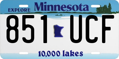MN license plate 851UCF
