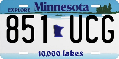 MN license plate 851UCG