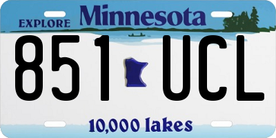 MN license plate 851UCL