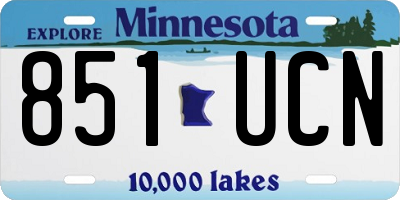 MN license plate 851UCN