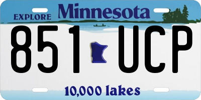MN license plate 851UCP
