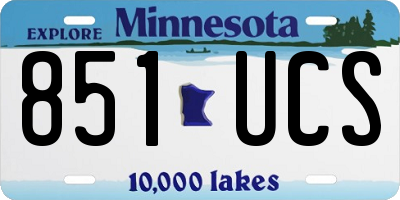 MN license plate 851UCS