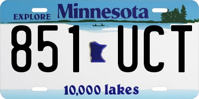 MN license plate 851UCT