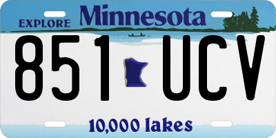 MN license plate 851UCV