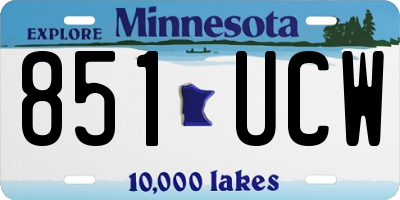 MN license plate 851UCW