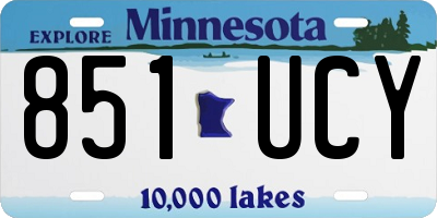 MN license plate 851UCY