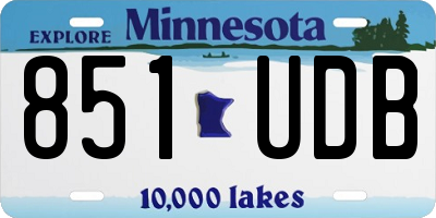 MN license plate 851UDB