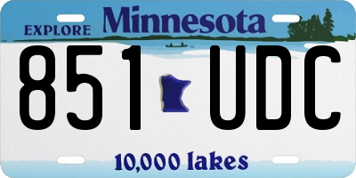 MN license plate 851UDC