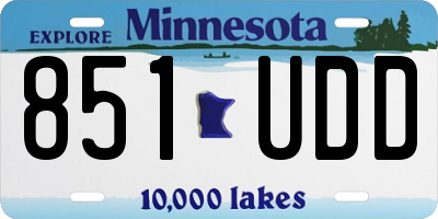 MN license plate 851UDD