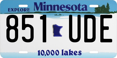 MN license plate 851UDE