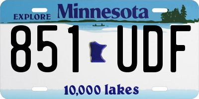 MN license plate 851UDF