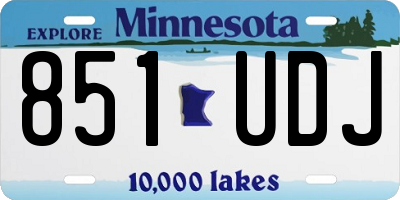 MN license plate 851UDJ