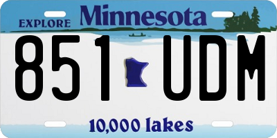 MN license plate 851UDM