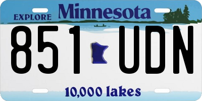 MN license plate 851UDN