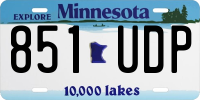 MN license plate 851UDP