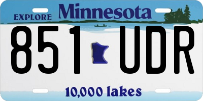 MN license plate 851UDR