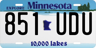 MN license plate 851UDU