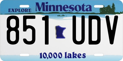 MN license plate 851UDV