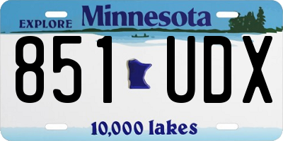 MN license plate 851UDX