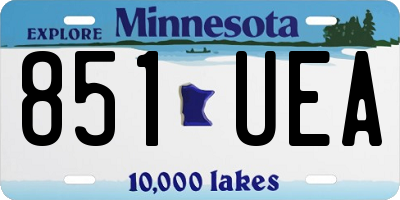 MN license plate 851UEA