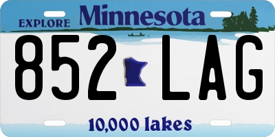 MN license plate 852LAG