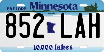 MN license plate 852LAH