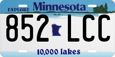 MN license plate 852LCC