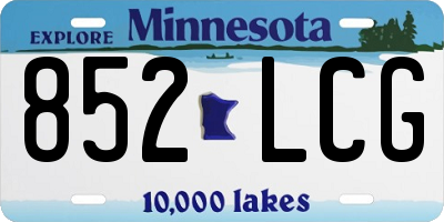 MN license plate 852LCG
