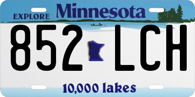 MN license plate 852LCH
