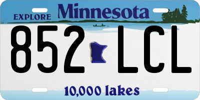 MN license plate 852LCL