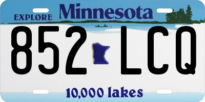 MN license plate 852LCQ