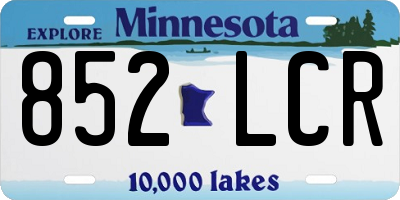 MN license plate 852LCR