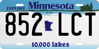 MN license plate 852LCT