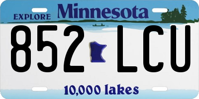MN license plate 852LCU