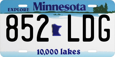 MN license plate 852LDG