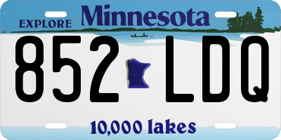 MN license plate 852LDQ