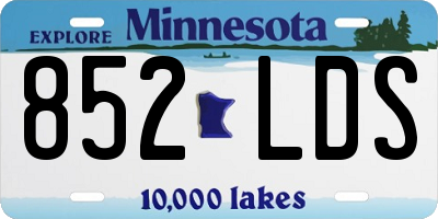 MN license plate 852LDS