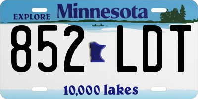 MN license plate 852LDT