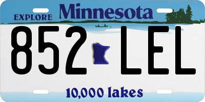 MN license plate 852LEL