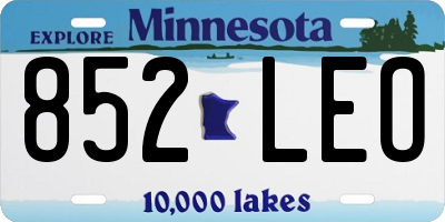 MN license plate 852LEO