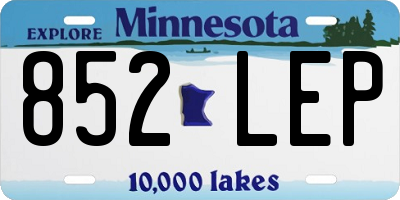MN license plate 852LEP