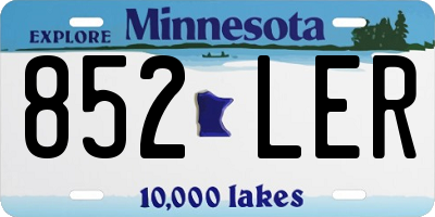MN license plate 852LER