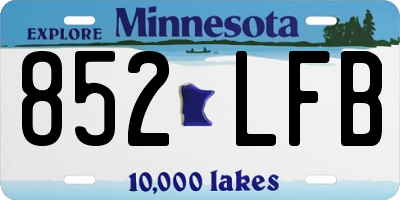 MN license plate 852LFB