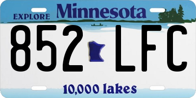 MN license plate 852LFC