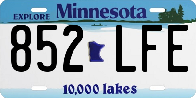 MN license plate 852LFE