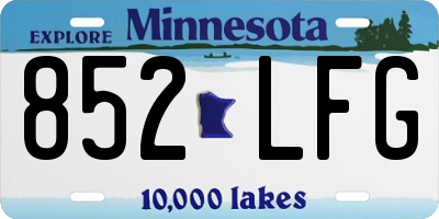MN license plate 852LFG